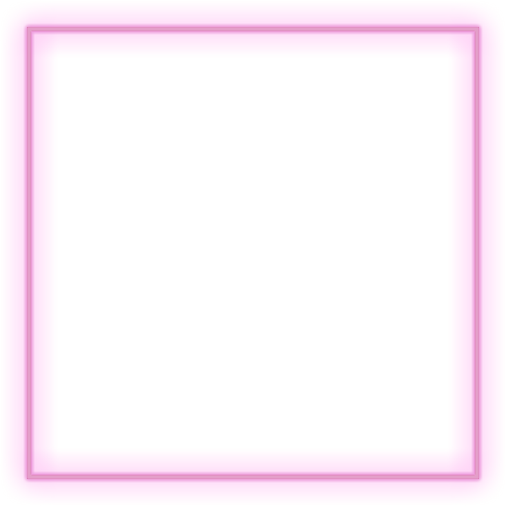 Pink neon square frame